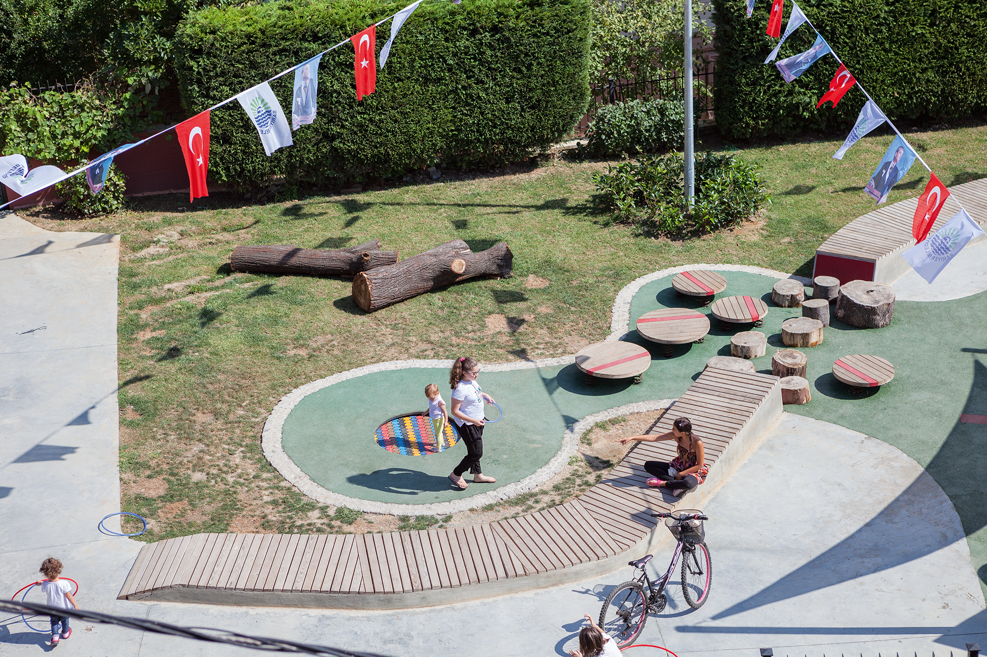 A playground designed for children from birth to age 3 and their caregivers