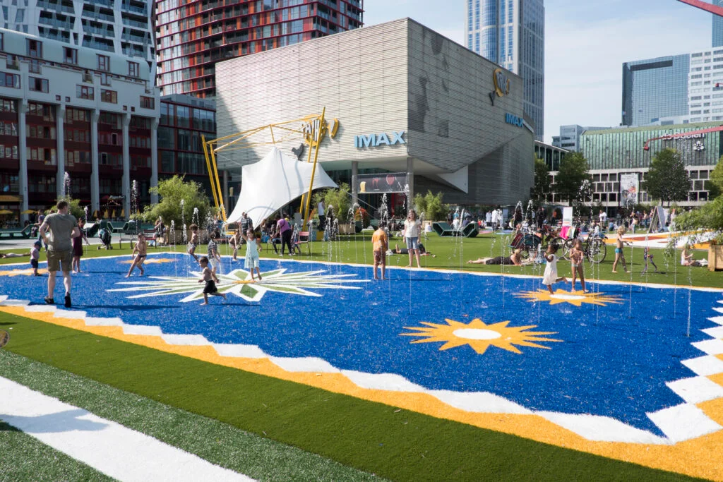 Temporary redesign of Schouwburgplein, Rotterdam.