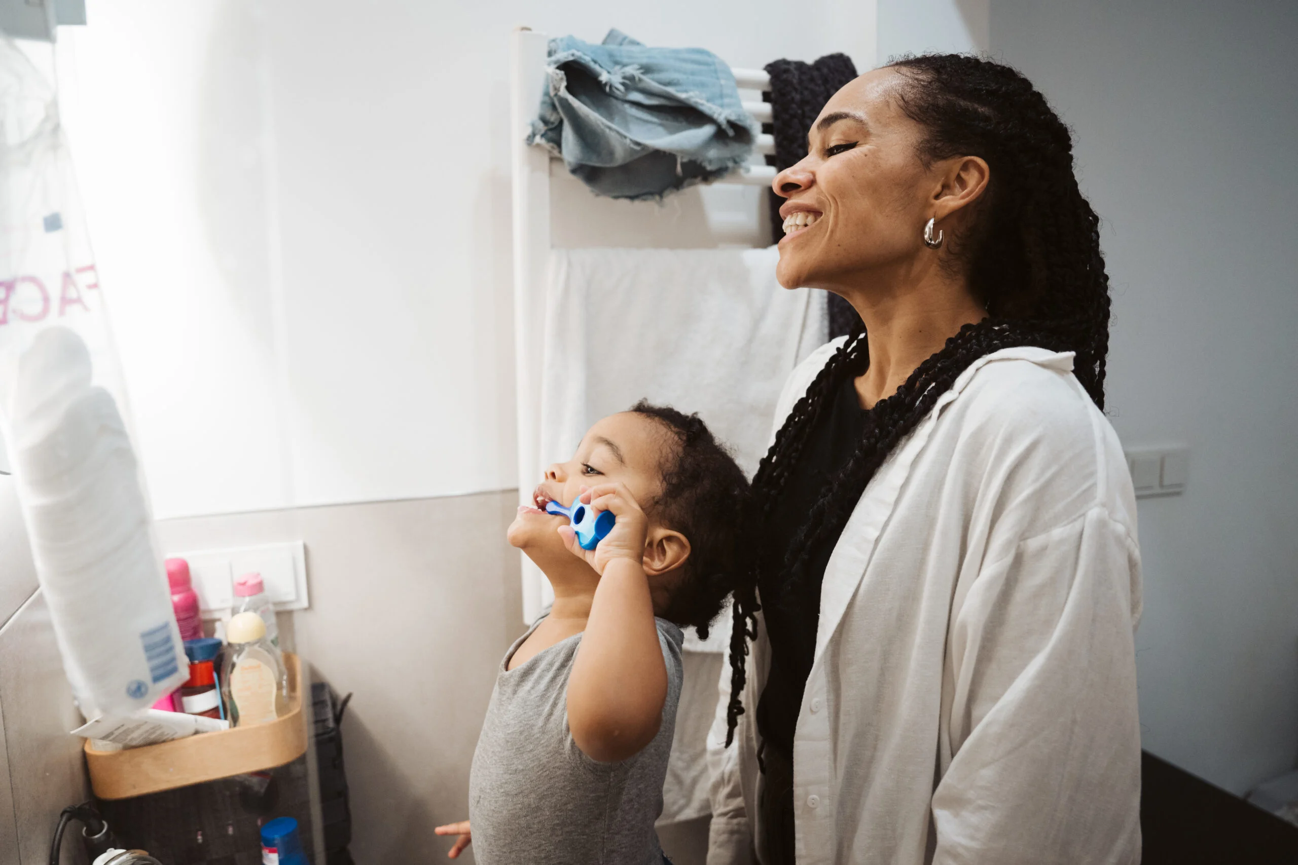 Ivana Alves with her son in Rotterdam.